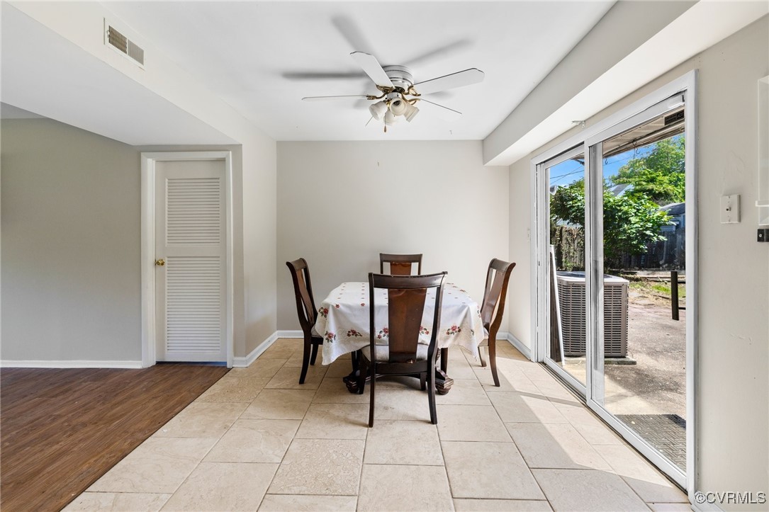 9219 Fisk Road Henrico, VA 23229 - Photo 7 of 18 Dining room with light wood-type flooring and ceil
