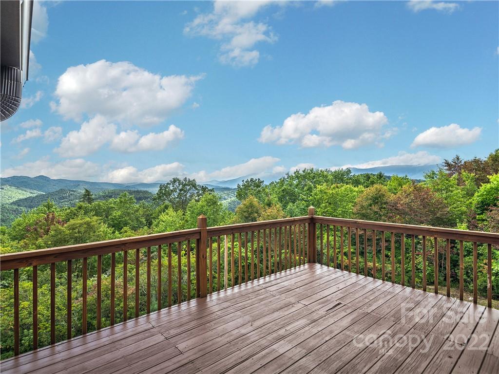 866 Pine Tree Road Spruce Pine, NC 28777 - Photo 25 of 38 a view of deck with wooden floor and fence