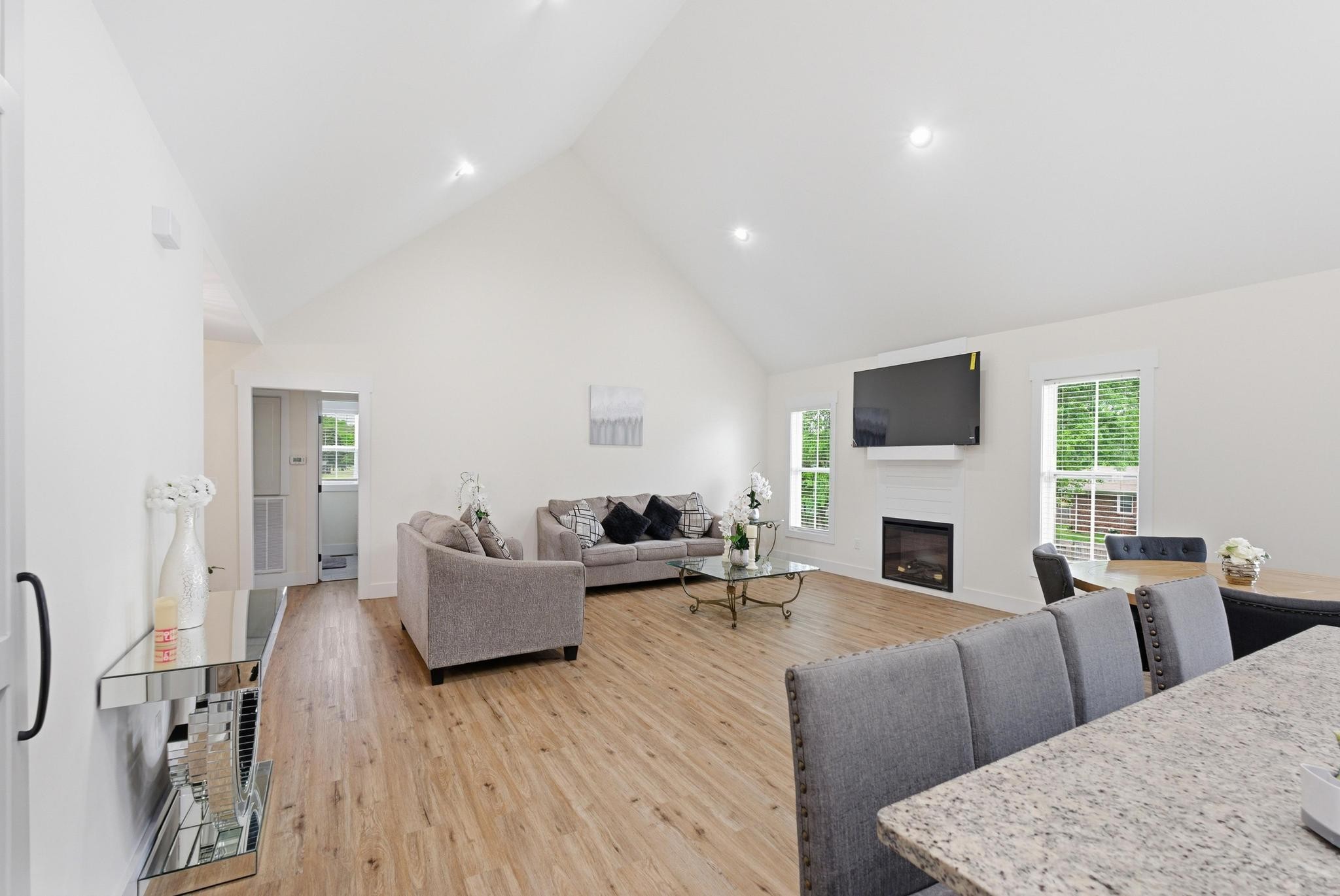 514 Cottage Way Cookeville, TN 38506 - Photo 5 of 21 a living room with furniture wooden floor and a fireplace