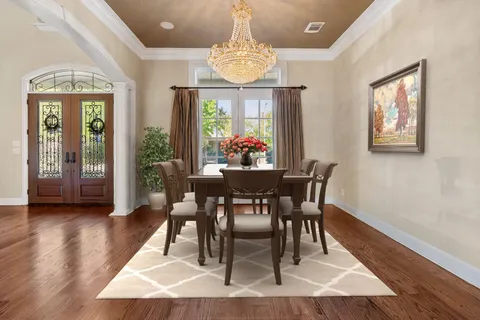 a view of balcony with furniture