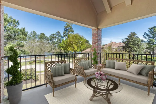 an aerial view of a houses with outdoor space