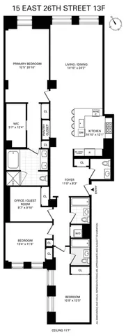 $5,350,000 | 15 East 26th Street, Unit 13F | NoMad