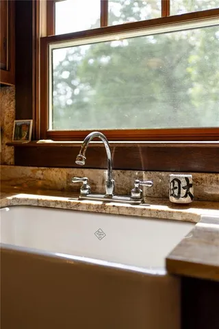 a front view of a building with street view