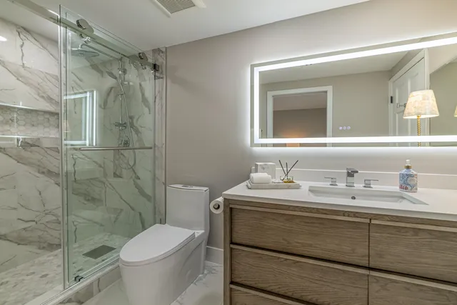 a view of swimming pool is middle in the garden