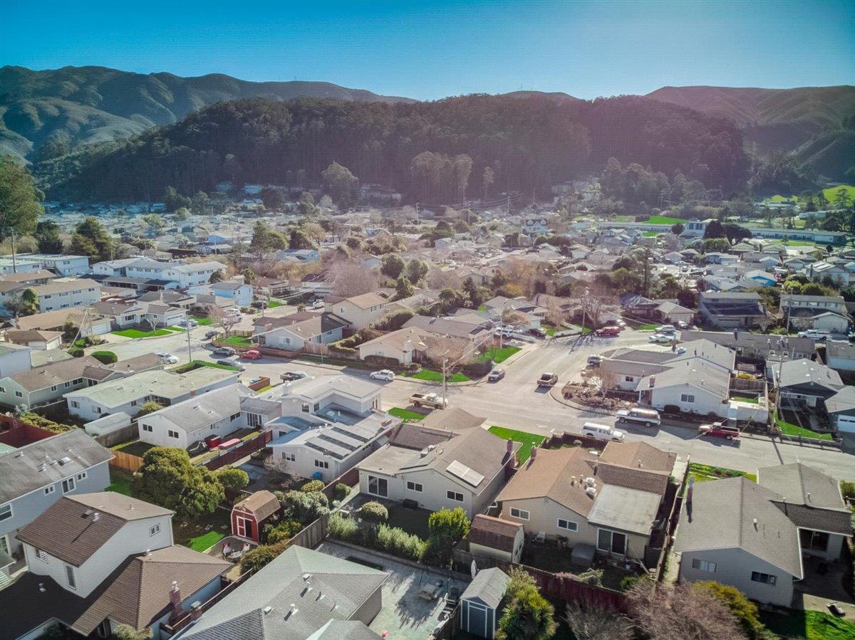 855 Standish Road Pacifica, CA 94044 - Photo 63 of 77 an aerial view of residential house and sandy dunes