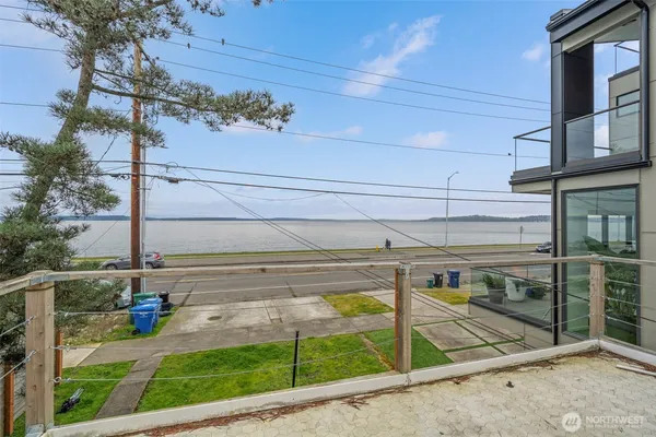 a view of a backyard of a house