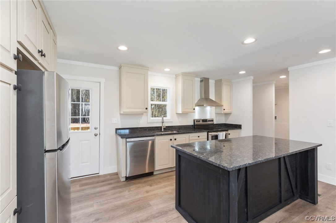 2011 Meherrin Road Meherrin, VA 23954 - Photo 8 of 37 a kitchen with stainless steel appliances granite countertop a sink stove and refrigerator