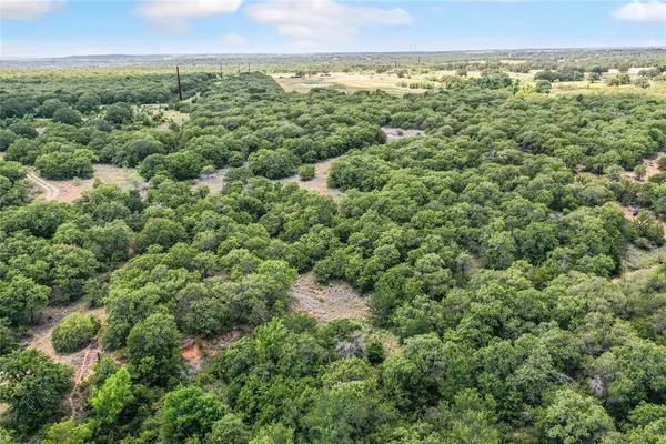 an aerial view of a houses with a lush green forest