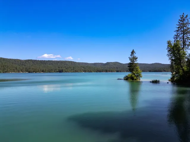 a view of lake with mountain view