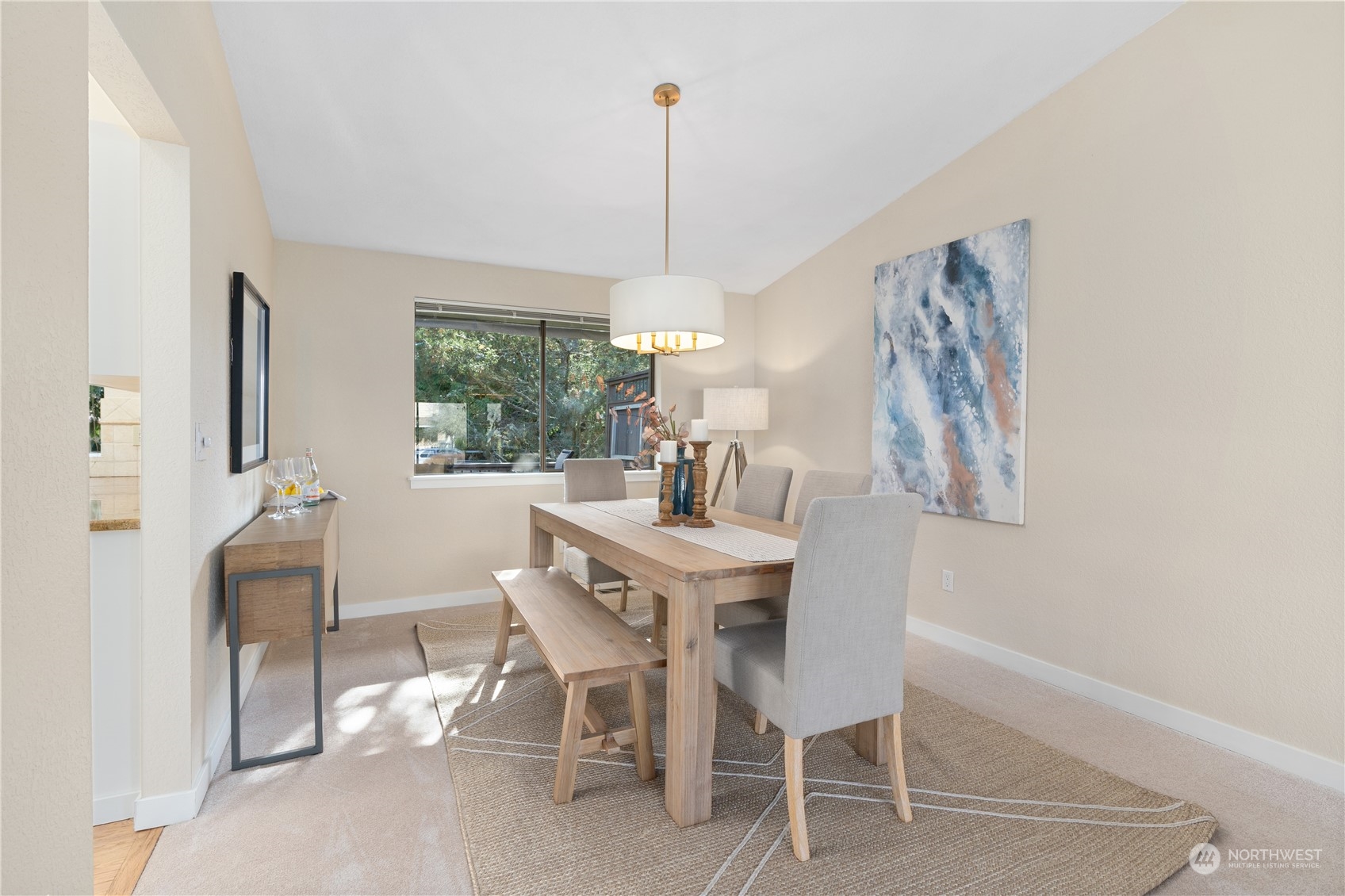 2402 169th Place Southeast Bothell, WA 98012 - Photo 8 of 38 a view of a dining room with furniture window and outside view