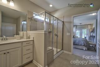 2973 Findley Road, Unit BF6 202 Statesville, NC 28625 - Photo 20 of 34 a bathroom with a double vanity sink and shower