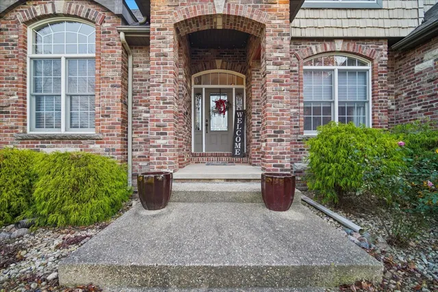 a front view of a house