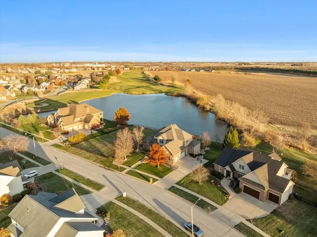 a view of a swimming pool and an ocean view