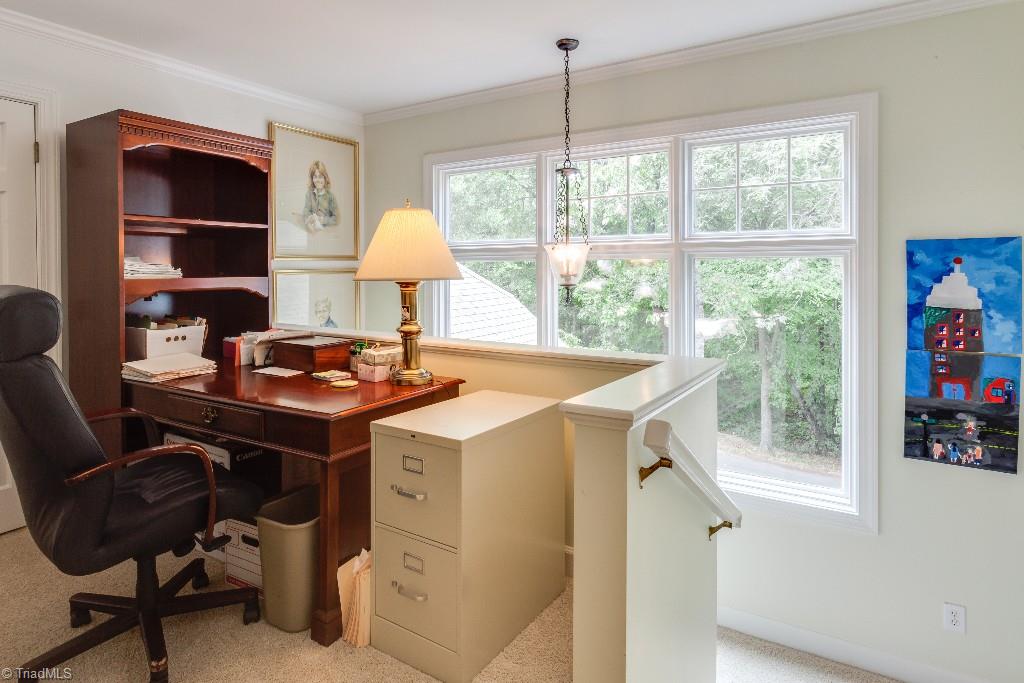 4426 Johnson Street High Point, NC 27265 - Photo 24 of 30 Loft style office with incredible views views! Built-in wall unit and cubbies provide even more storage.
