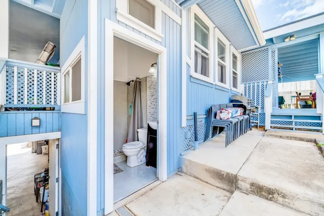 a view of a house with a patio