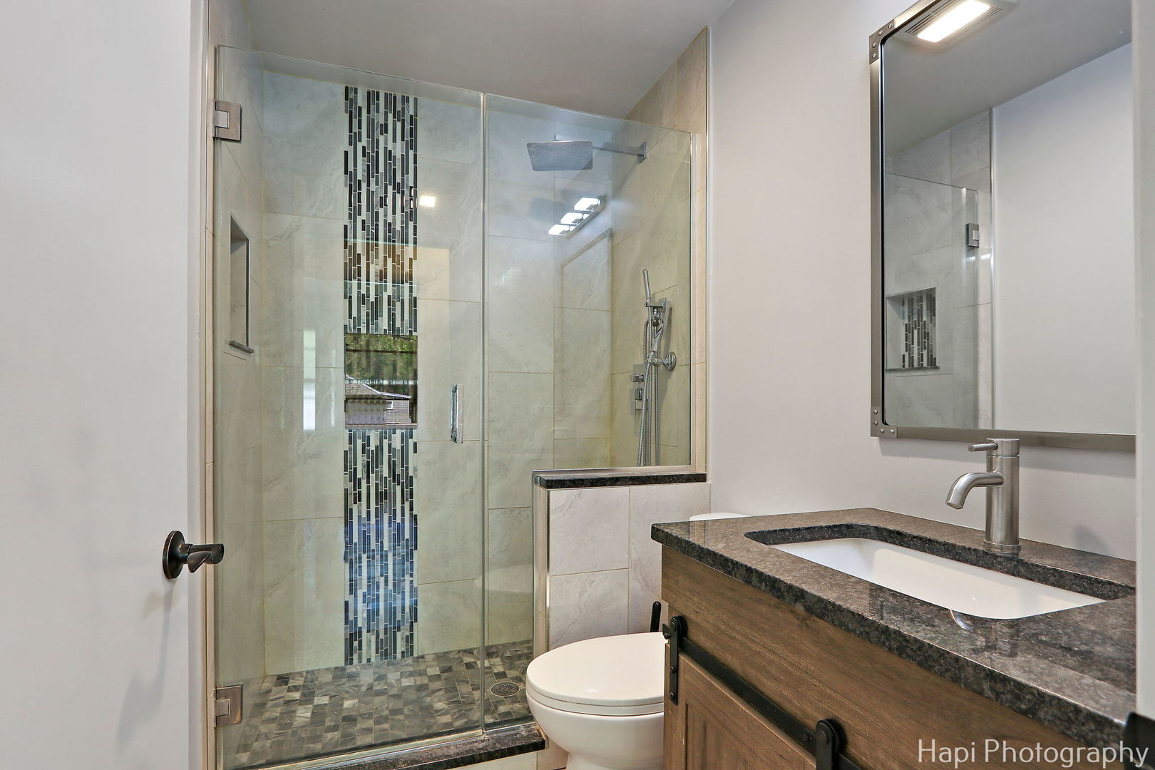 305 Pokagon Drive Algonquin, IL 60102 - Photo 13 of 28 a bathroom with a granite countertop sink toilet and shower