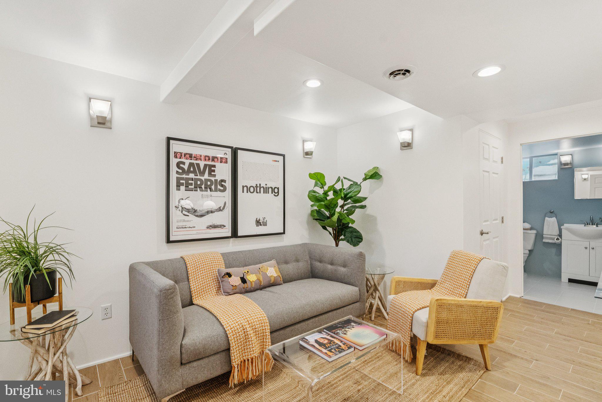 657 E Street Southeast Washington, DC 20003 - Photo 39 of 41 a living room with furniture and a potted plant