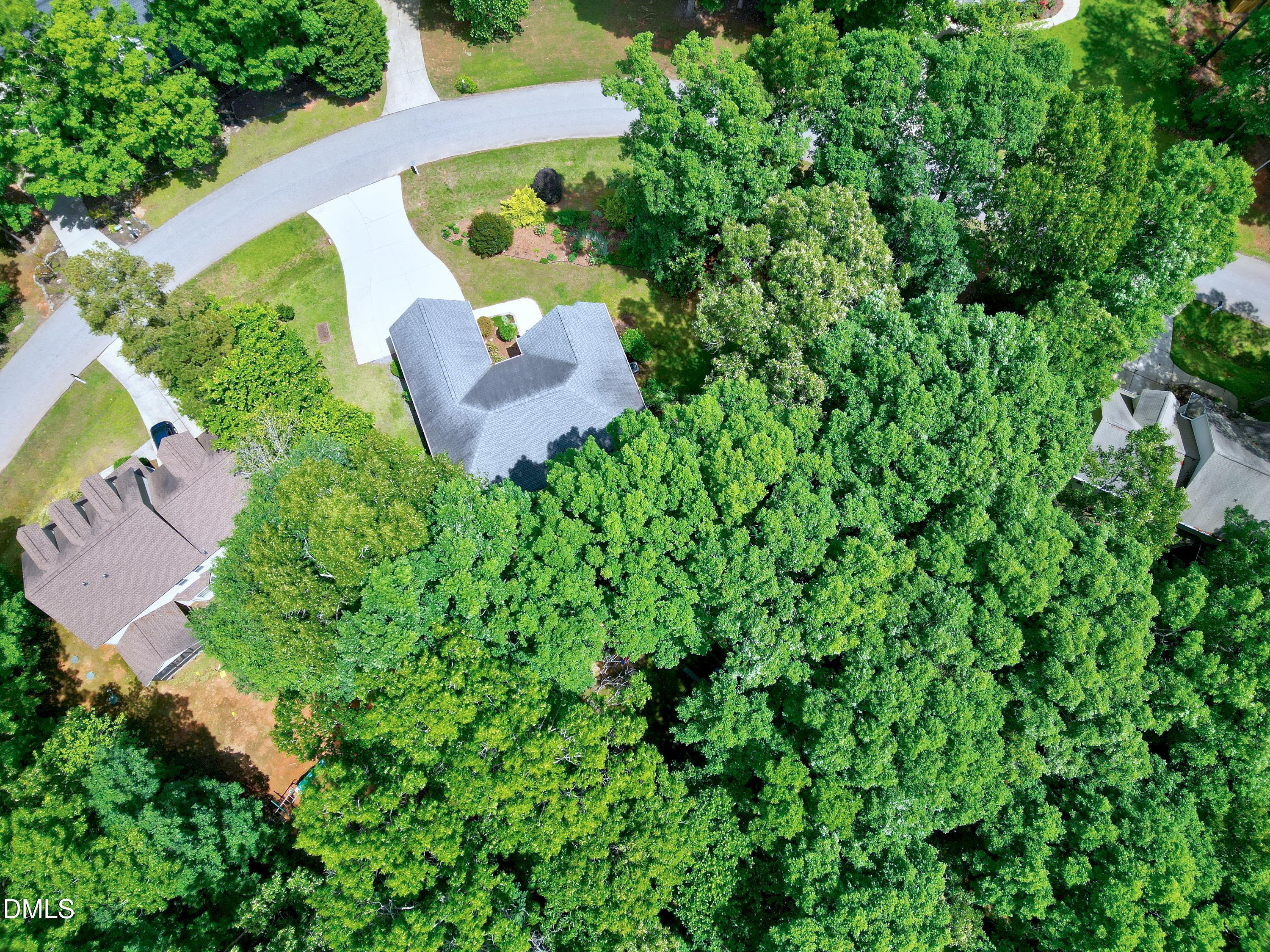 1320 Taylor Farm Road Raleigh, NC 27603 - Photo 46 of 56 an aerial view of residential house with outdoor space and trees all around