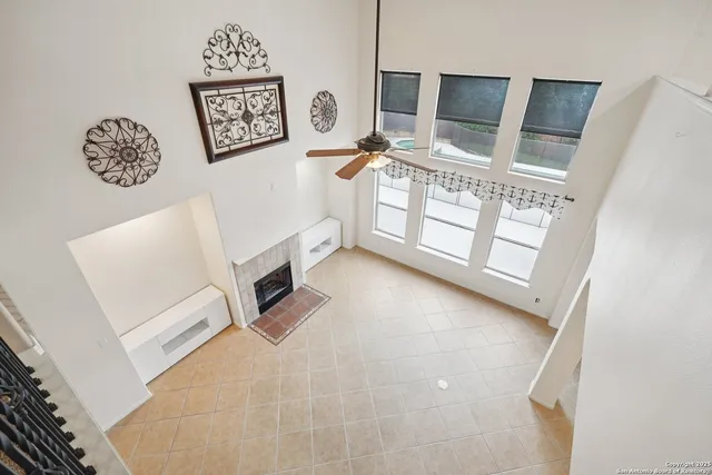 a view of livingroom with furniture and fireplace