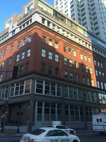 a front view of a building