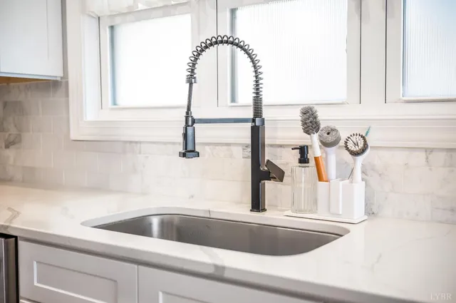 a close view of sink and tap