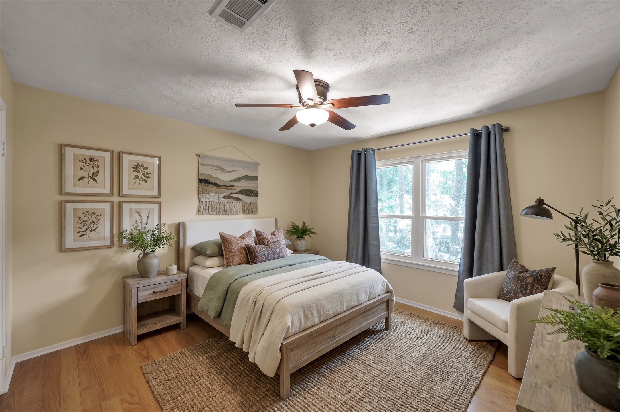 12224 Gun Oak Place Spring, TX 77380 - Photo 13 of 37 Spacious Secondary Bedroom with Large Window and Natural Light (Virtually Staged)