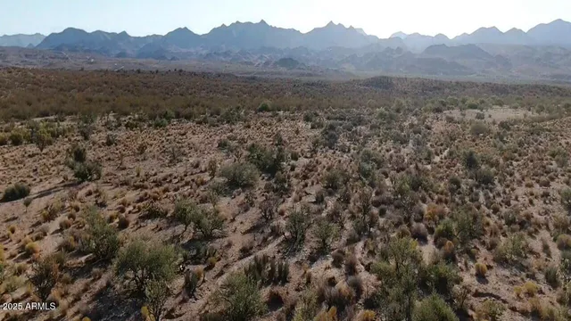 a view of a house with a mountain