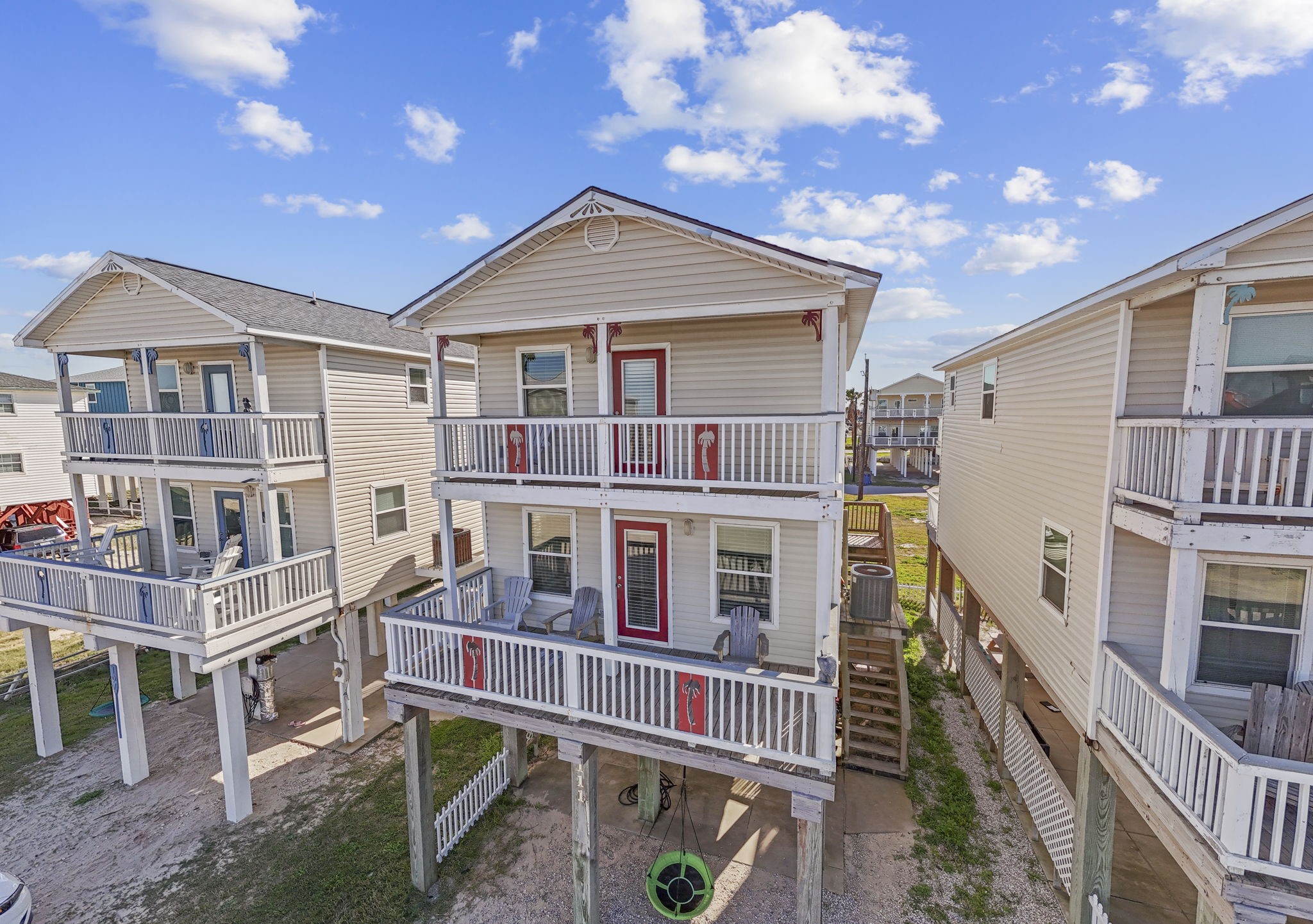 a front view of a house with glass windows