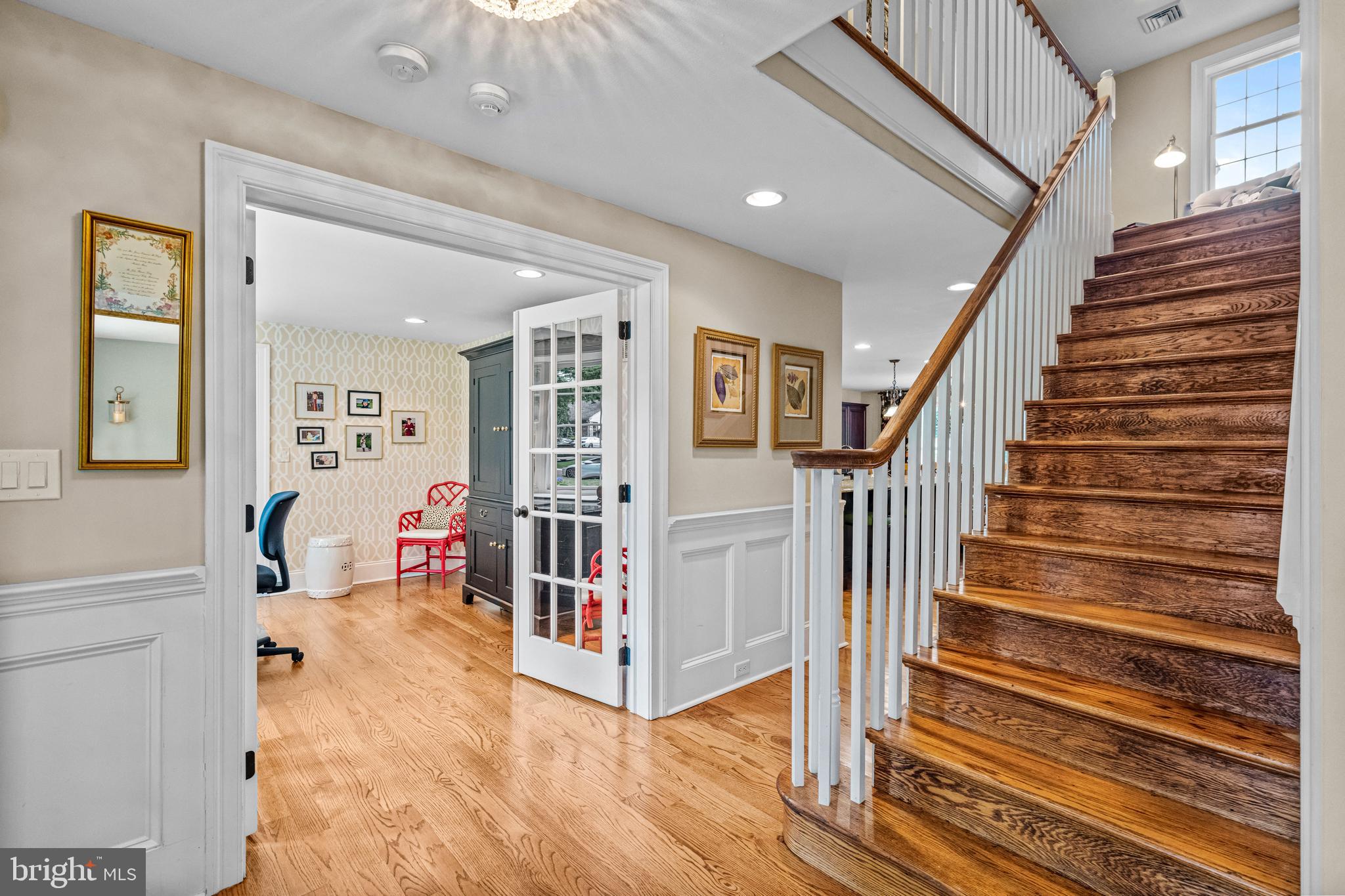 113 Deepdale Road Wayne, PA 19087 - Photo 6 of 68 a view of entryway with wooden floor and stairs