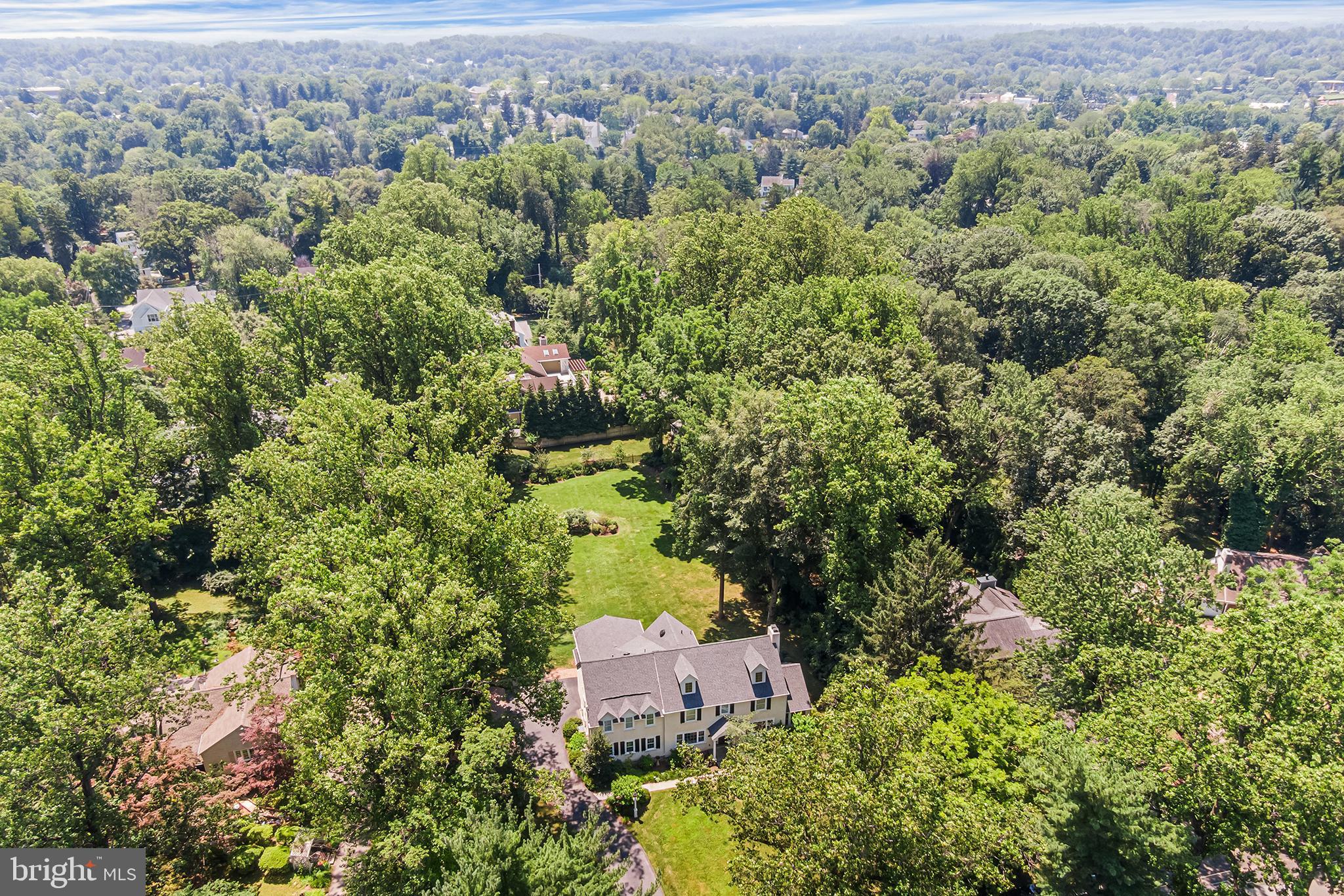 113 Deepdale Road Wayne, PA 19087 - Photo 64 of 68 an aerial view of residential house with outdoor space and trees all around