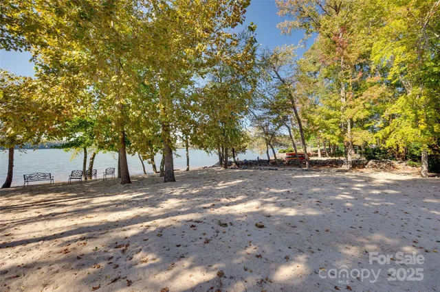 a view of a road with an outdoor space