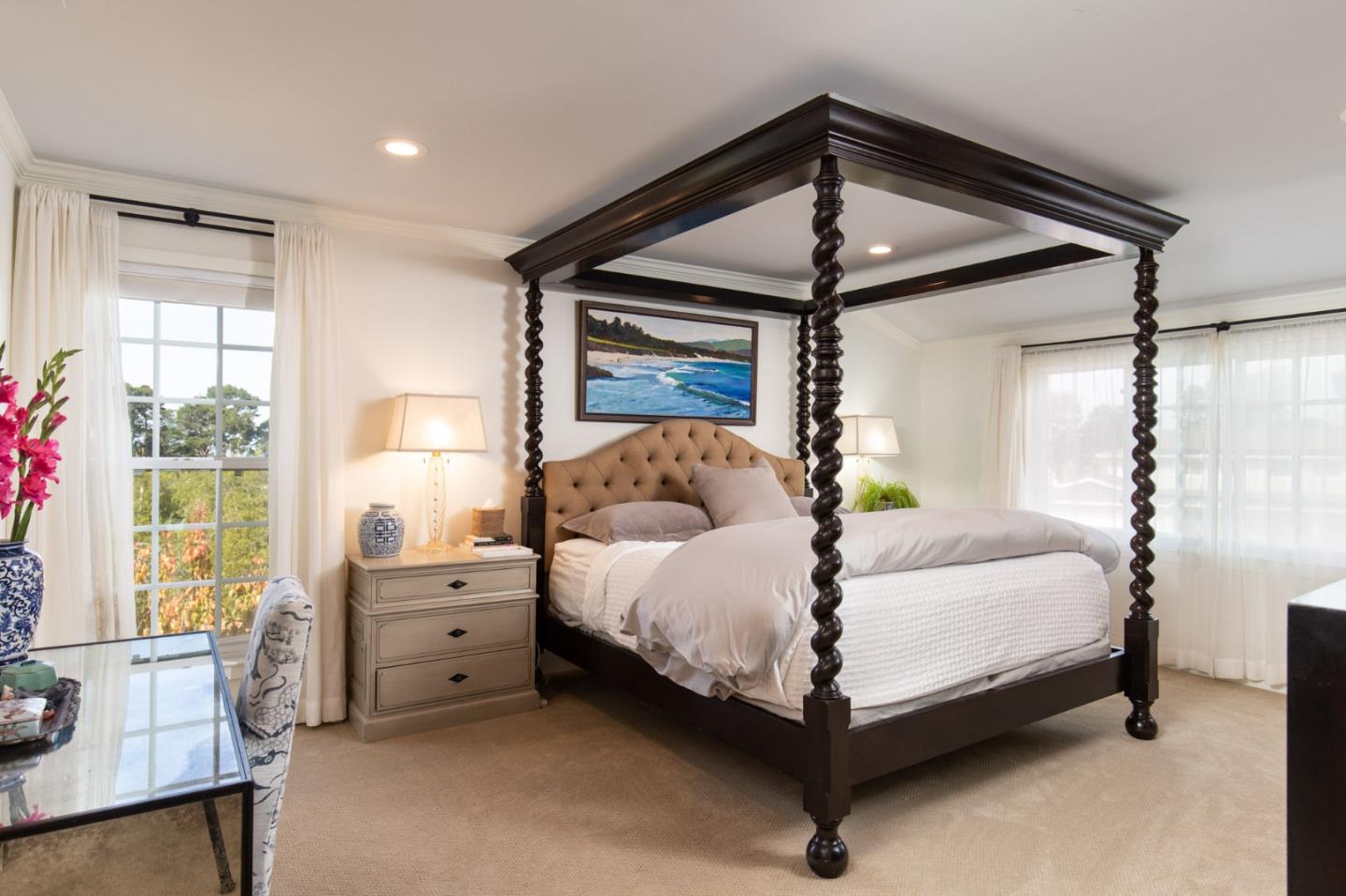 2 Black Tail Lane Monterey, CA 93940 - Photo 18 of 32 a bedroom with a large bed and a window