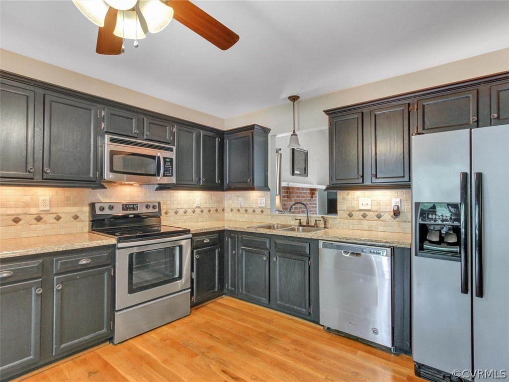 5509 Chatmoss Road Midlothian, VA 23112 - Photo 3 of 38 a kitchen with stainless steel appliances granite countertop a sink stove and refrigerator
