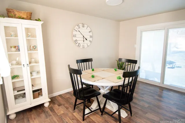 a view of an outdoor space with seating area