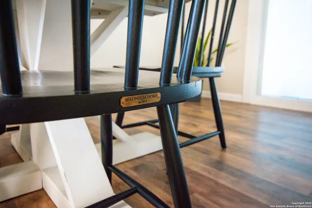 a view of a living room with furniture