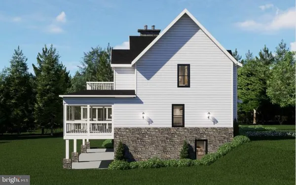 a view of a yard in front of a house with plants