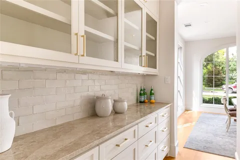a view of a sink and window