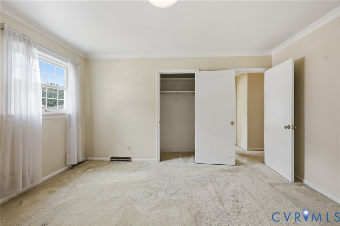 121 Huntington Road Colonial Heights, VA 23834 - Photo 19 of 43 Carpeted room featuring a single window, crown mol