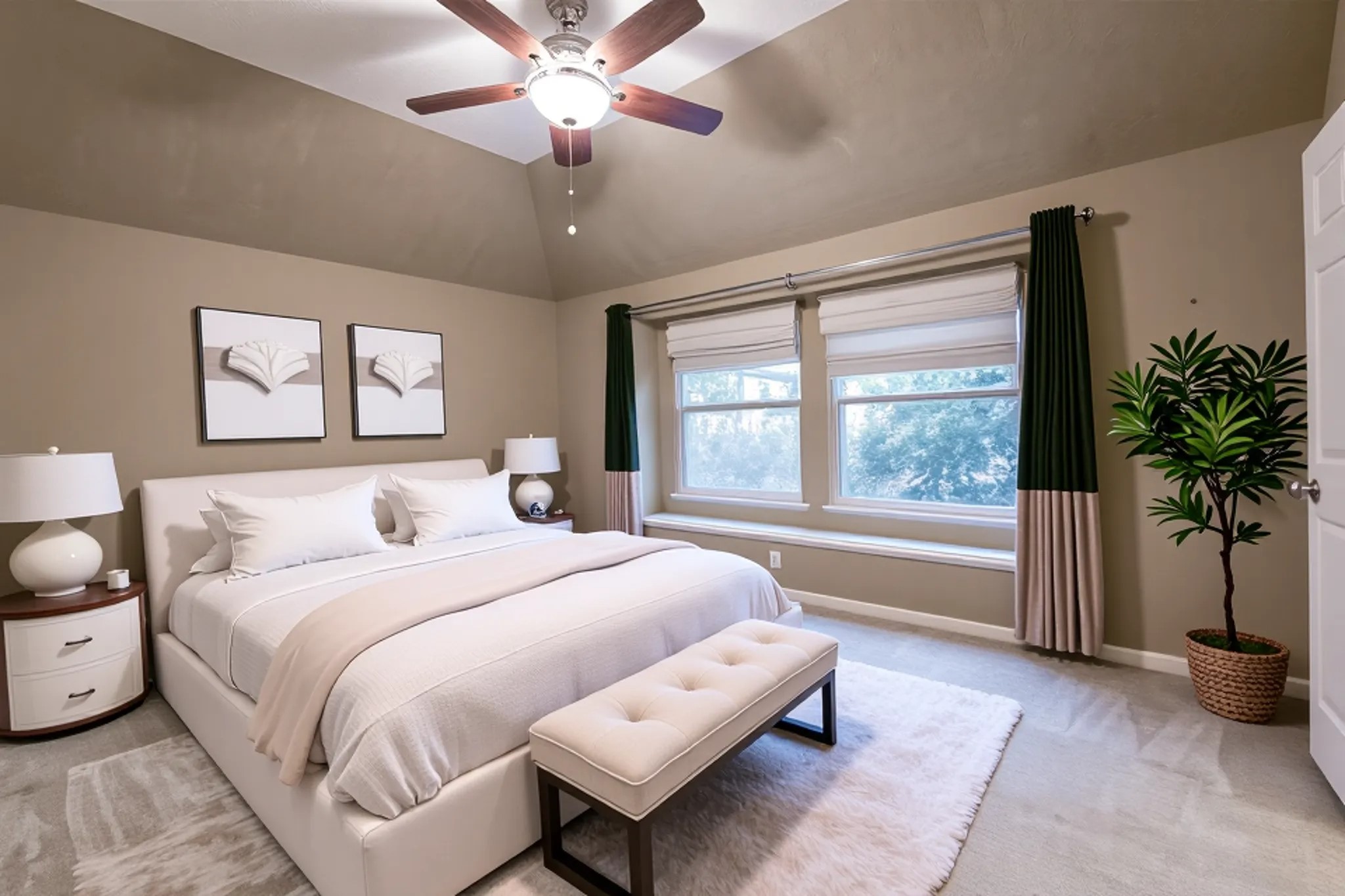2415 Lacyberry Street Houston, TX 77080 - Photo 22 of 36 a spacious bedroom with a large bed and a large window