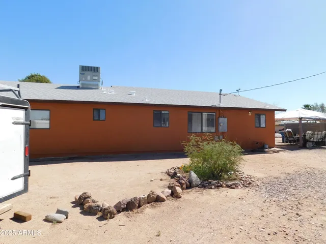 a view of a road with an outdoor space