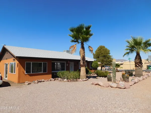 a view of a house with a patio