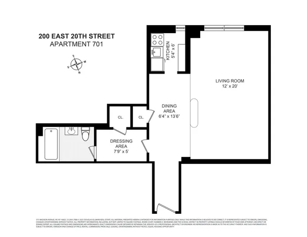 $460,000 | 200 West 20th Street, Unit 701 | Chelsea