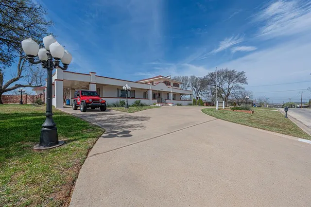 a view of a street with houses
