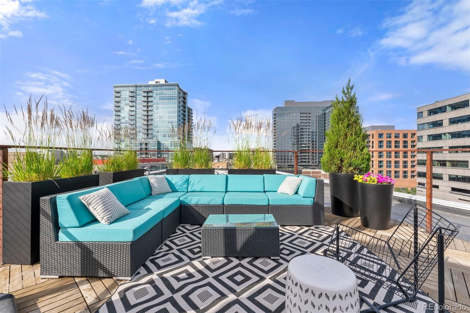 1610 Little Raven Street, Unit PH6 Denver, CO 80202 - Photo 38 of 41 a view of city from terrace with seating space