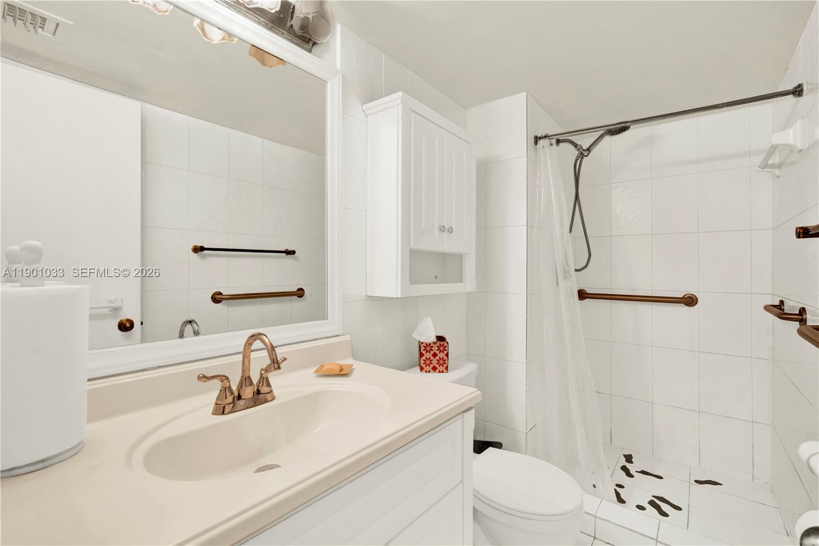 10825 Southwest 91st Lane Miami, FL 33176 - Photo 28 of 52 a bathroom with a sink toilet vanity and shower