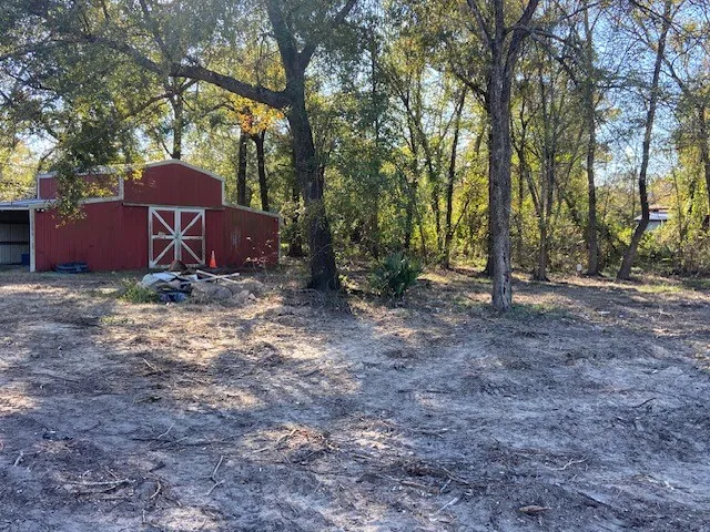 a view of backyard with trees