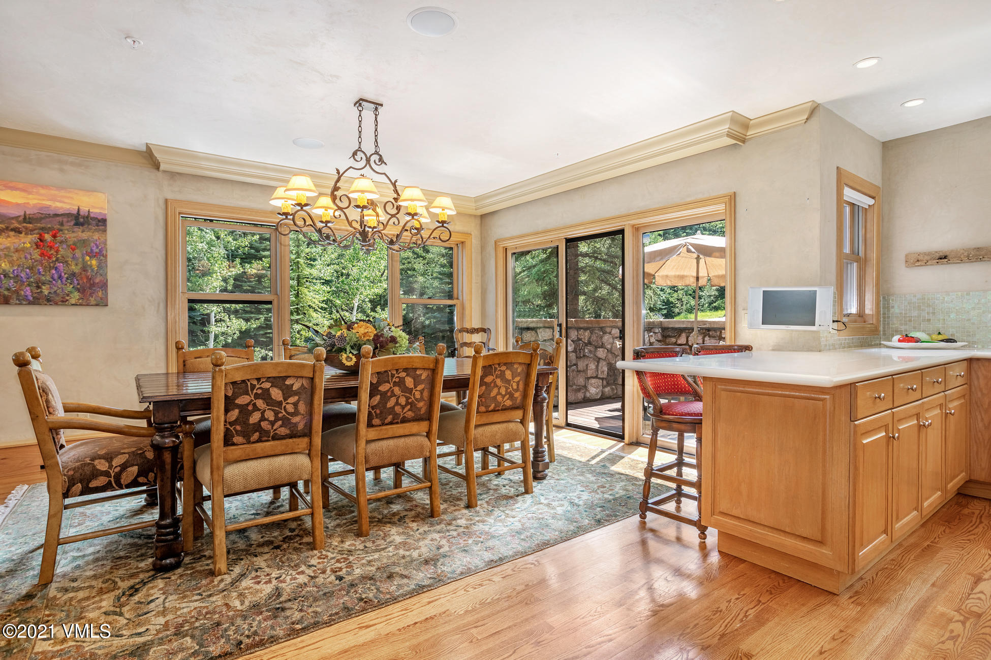 40 Elk Track Road, Unit 1 Beaver Creek, CO 81620 - Photo 7 of 31 a view of a dining room with furniture window and outside view