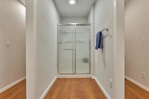 a view of bathroom with shower