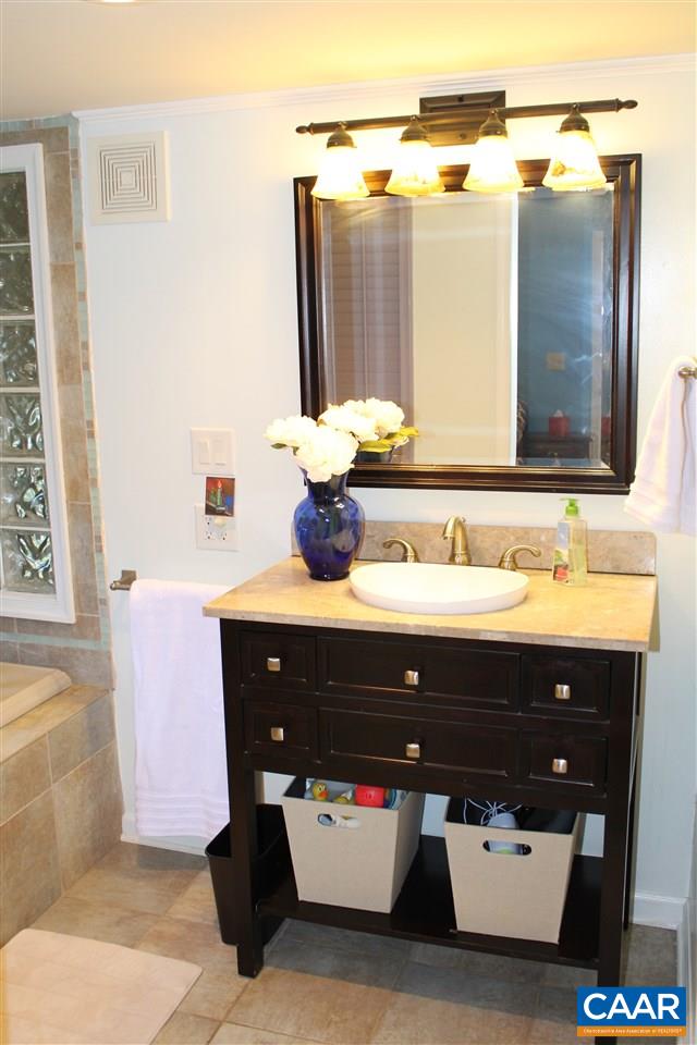 4508 Deer Bonn Road Keswick, VA 22947 - Photo 16 of 28 a bathroom with a sink and a mirror