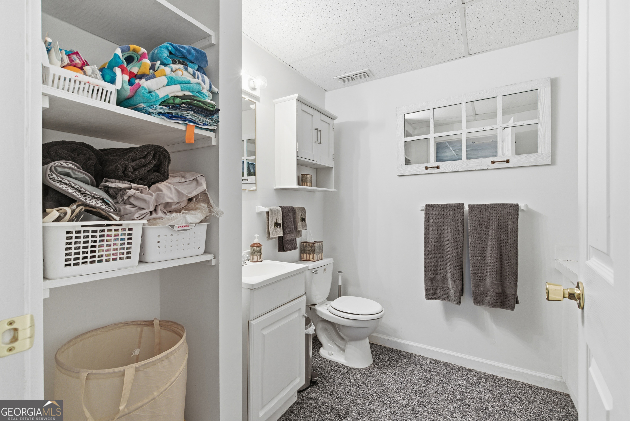 1637 Townsend Mill Road Young Harris, GA 30582 - Photo 29 of 57 a bathroom with a sink a toilet and a shower